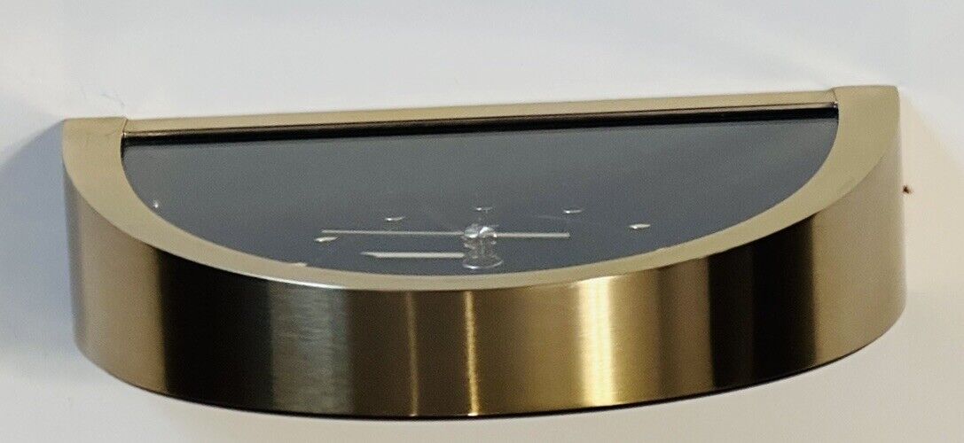 SEIKO Quartz Half Moon Gold Tone Desk Mantel Clock Hollywood SEIKO Quartz Half Moon Gold Tone Desk Mantel Clock Hollywood