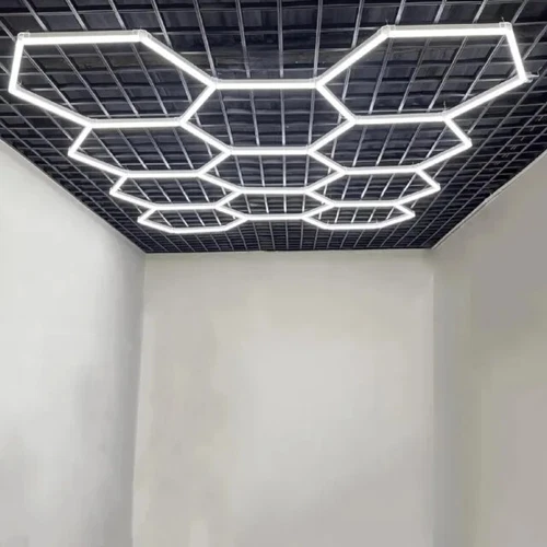 11 Hex Hexagon LED Lighting Car Detail Garage Workshop Retail Lighting Honeycomb - Picture 4 of 13