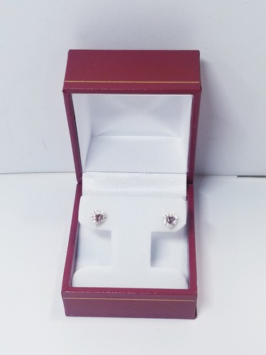 Tilo 14k Yellow Gold Birthstone Halo Heart Stud Earrings