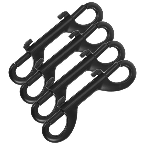 4 Pcs Spring Chain Buckle Double Ended Bolt Snap Hook Trigger Clips Metal
