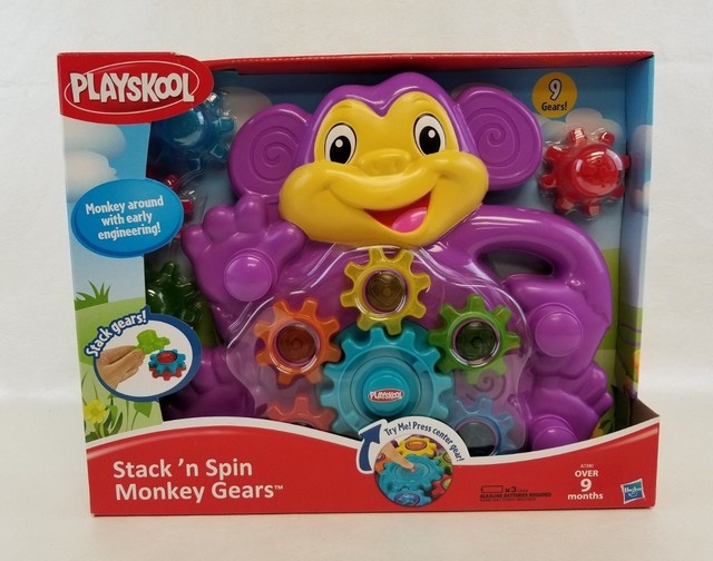 playskool stack n spin monkey gears