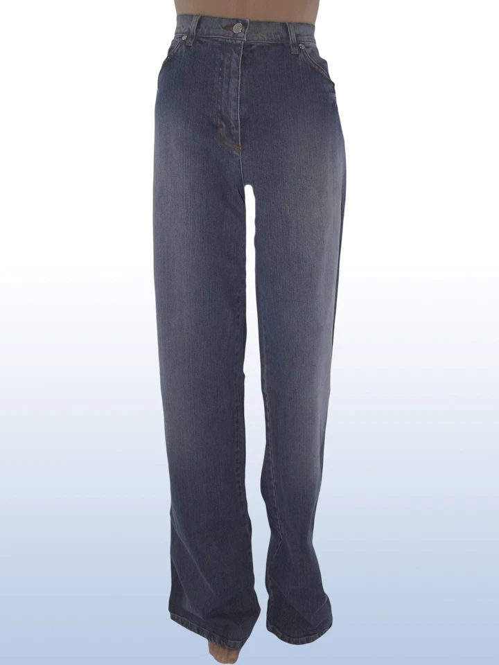 Jeans Da Donna Marina Rinaldi Blu Taglia 49 Persona Fit Con Taglio Bootcut Moda - Immagine 3 di 4