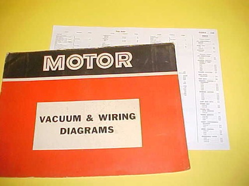 1965 1966 1967 1968 1969 FORD GALAXIE 500 XL LTD 7-LITRE VACUUM+WIRING DIAGRAMS - 第 1/1 張圖片