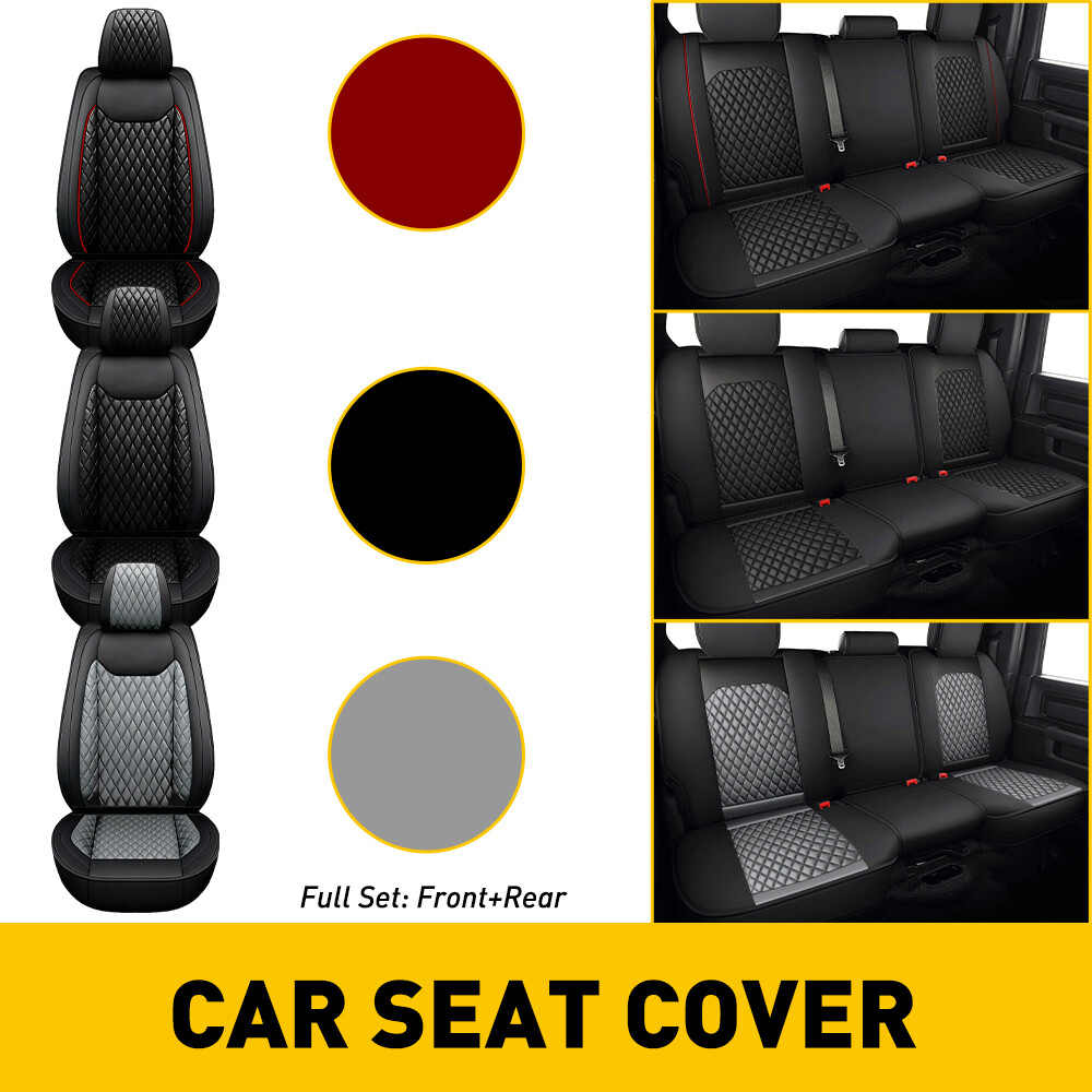 Car Seat Cover Leather Waterproof For 08-2022 Dodge Ram 1500 2008-2022 2500 3500-image