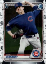2020 Bowman Draft Burl Carraway #BD-25 Chrome Chicago Cubs 10K