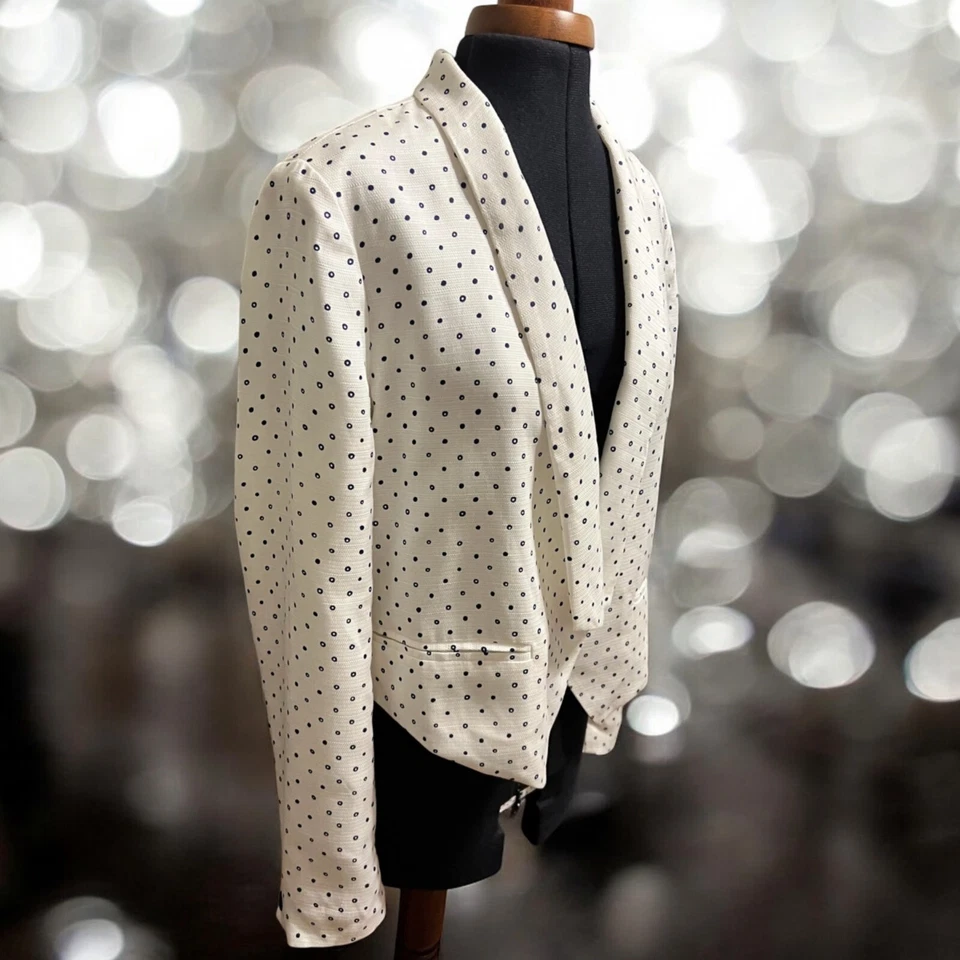 Chaqueta blazer de lunares para mujer Cartonnier by Anthropologie L Foto 2 de 4