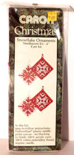 Caron Christmas Snowflake Ornament Needlepoint Kit 4085 NOS