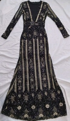 Fashion Nova Dress Black Gold Sequin Floral Embroidered Evening Gown Size Small | eBay Fashion Nova Dress Black Gold Sequin Floral Embroidered Evening Gown Size Small | eBay