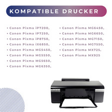 10x Hainberger Druckerpatronen Für Canon Pixma – Kompatibel Mit IP7250, MG5450, MG6350, MX725, MX925 (PGI-550/CLI-551)
