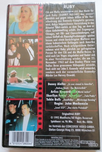 Ruby (VHS, 1992) Danny Aiello Sherilyn Fenn Neu OVP Pal DE Retro Vintage VHS - Bild 2 von 2