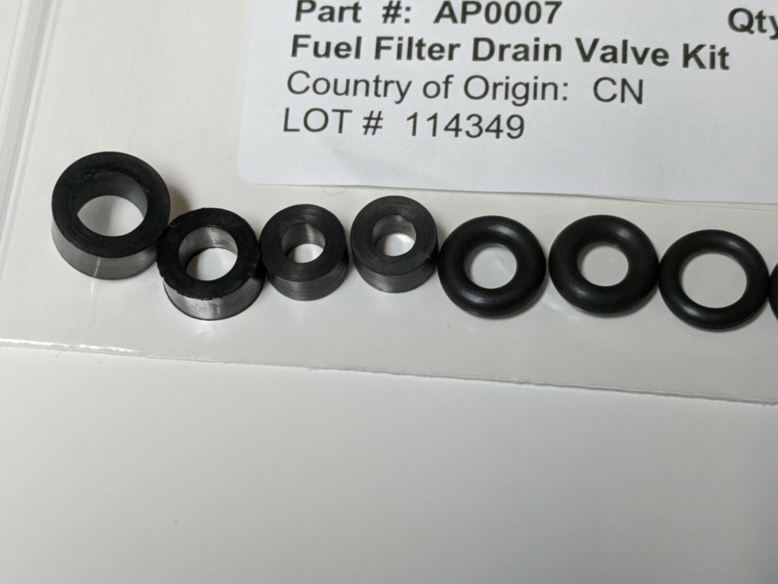 Fuel Filter Drain Valve Seal Kit for 9803, 7.3L Ford Powerstroke