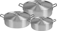 Cookware Aluminium Set Stockpot 20-23-26-28-30cm Saucepan Casserole Catering