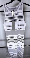 Halston Heritage Striped Midi Dress - Size L