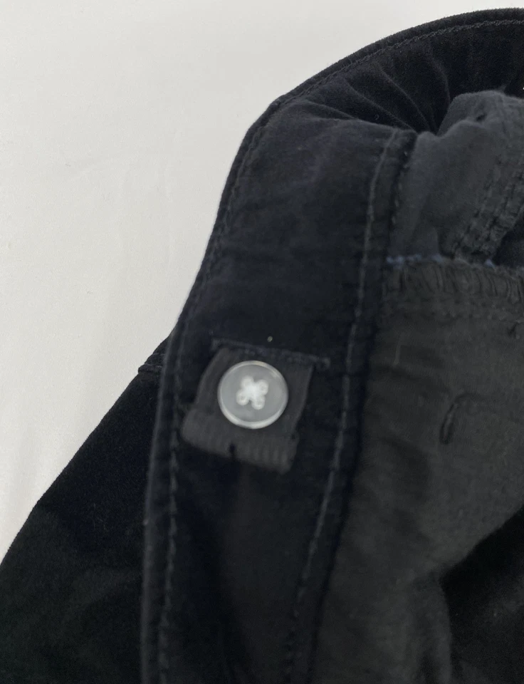 Pantalones de terciopelo negros SO para niña, cintura ajustable, negros, talla 12 Foto 4 de 4