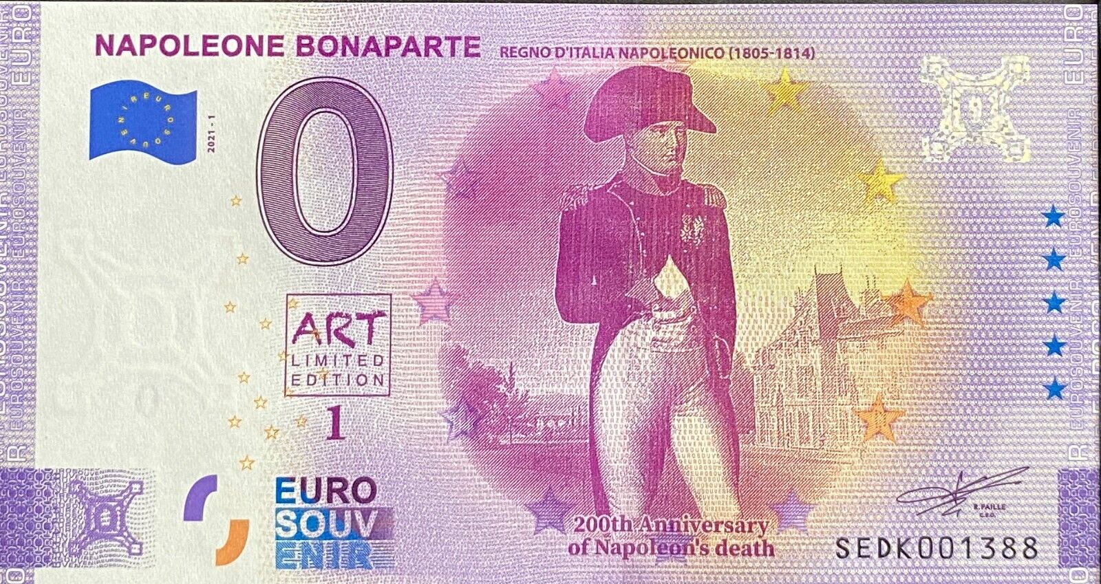 3 banknoty Napoleon Bonaparte Country Niskie Włochy - malowane 2021. Budowa