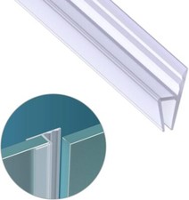 120''Glass Shower Door Seal Strip,h-Type Seal Strip for 1/4" Framelss Glass Door