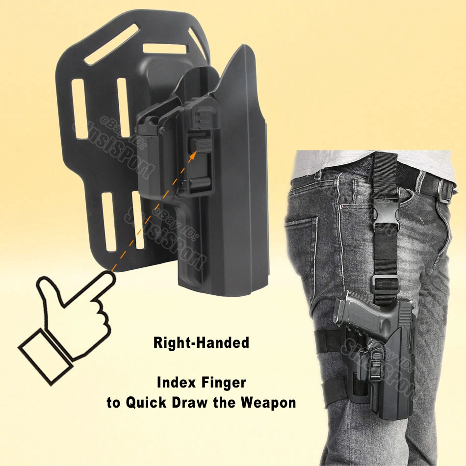 Dropleg Holster For Springfield XD 9 Glock 45 21 Beretta APX Sig P320 S&W M&P 40 - Image 3 of 4