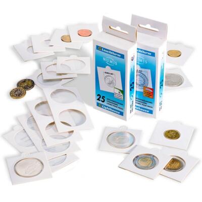 10 Coin Holders | 17.5 - 39.5 mm | 2 x 2 In | MATRIX | White |  Leuchtturm