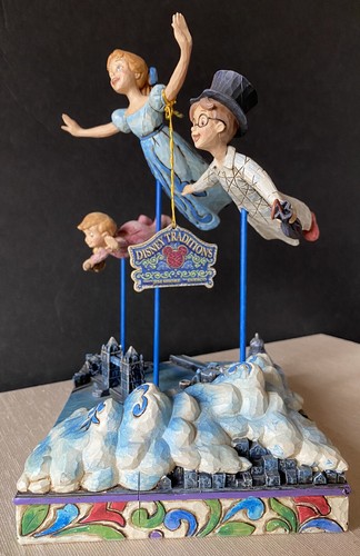 Disney Showcase Jim Shore Darling Family Straight On Til Morning Peter Pan RARE - Picture 5 of 12