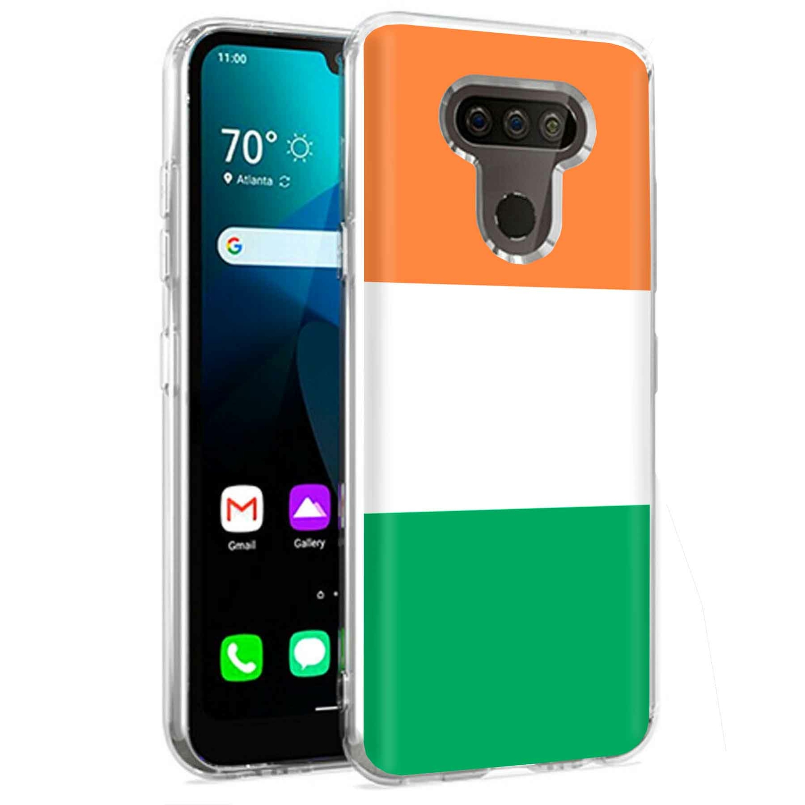 Phone Case for LG Harmony 4,Premier Pro Plus,K41, Flag Ireland Print