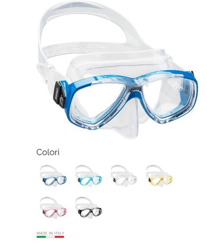 MASCHERA SUB CRESSI PERLA JR JUNIOR SNORKELING SILICONE VETRO NUOTO MARE KID - Foto 4 di 5