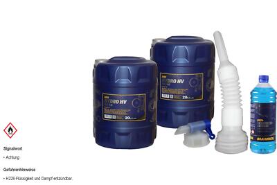 40L MANNOL Hydrauliköl Hydro HV ISO 46 DIN 51524 Oil inkl. Auslaufhahn Schlauch 