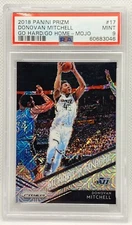 Donovan Mitchell 2018-19 Panini Prizm Go Hard or Go Home Mojo #17 04/25 PSA 9