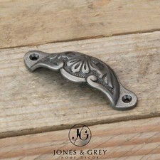 ANTIQUE PEWTER CAST IRON  CABINET DOOR HANDLES CHEST DRAWER KITCHEN KNOBS PULLS