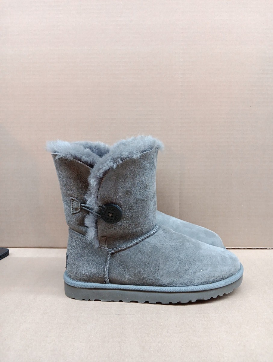 UGG Bailey Button II Grey Boots Womens Size 8, 5803 | eBay