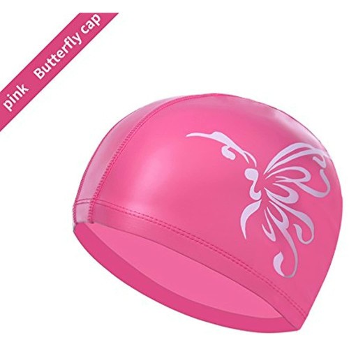 YouYou Comfortable Swimming Caps, Strong Water Resistance, PU Material (Pink) - Bild 1 von 4