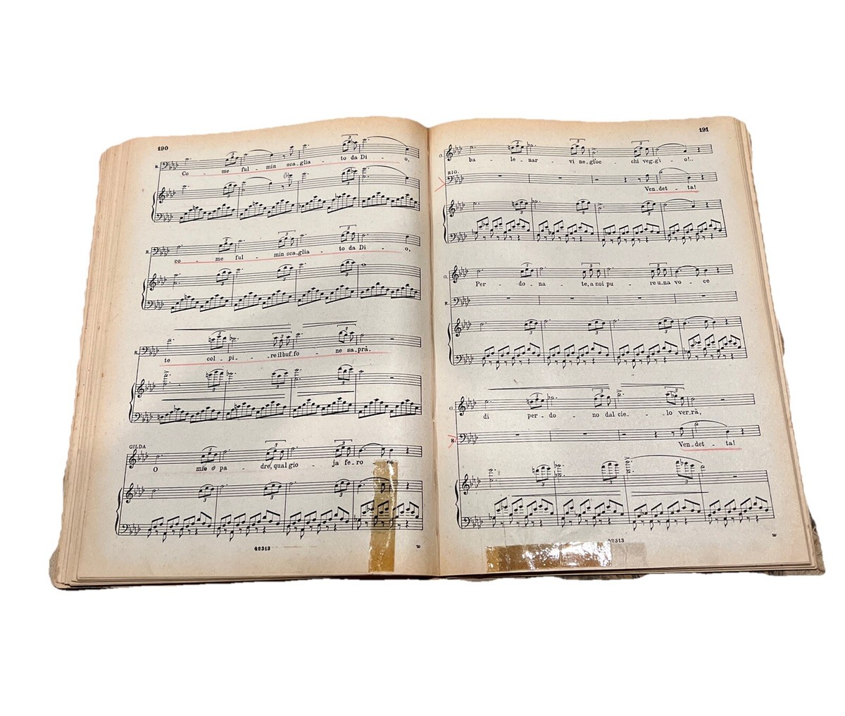 Vintage Rigoletto by Giuseppe Verdi Voice Score 1944 G. Ricordi