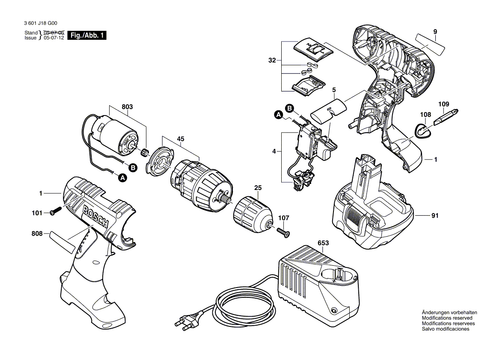 Bosch Ersatzteile für GSR 14,4-2 Akku-Bohrschrauber - Bild 2 von 15