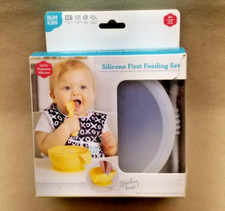 Bum Kins Silicone First Feeding Set 4 Platinum Silicone
