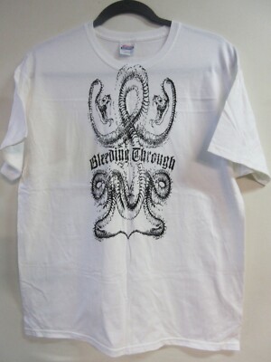 BLEEDING THROUGH OFFICIAL OLD STOCK MERCH BAND CONCERT MUSIC T-SHIRT EXTRA LARGE