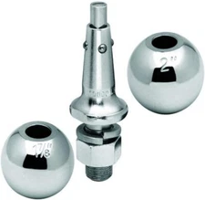 Tow-Ready 63802 Chrome-Plated 1-7/8" & 2” Interchangeable Trailer Hitch Ball Set