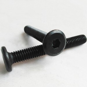 M80 Allen Furniture Fastener Screws Hex Flat Head Bolt Black Zinc 80 ...