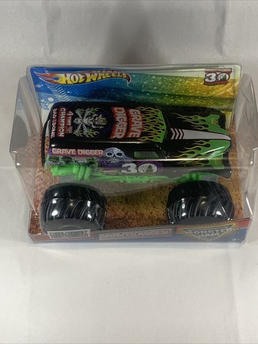 2012 Hot Wheels Grave Digger 30th Anniversary Monster Truck Monster Jam - Picture 7 of 8