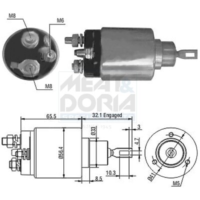 Meat & Doria Magnetschalter Starter FüR Fiat Ducato Kasten 230_ 2.5 D 230L 230-image