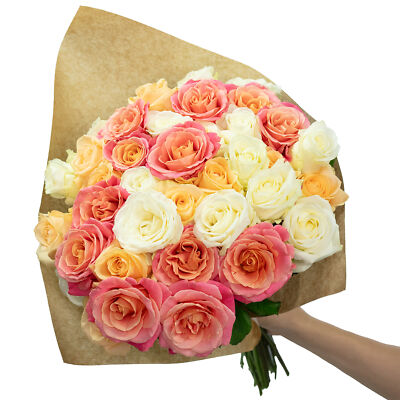 Blumenstrauß 'Pastel Poetry' - Strauß frischer Rosen