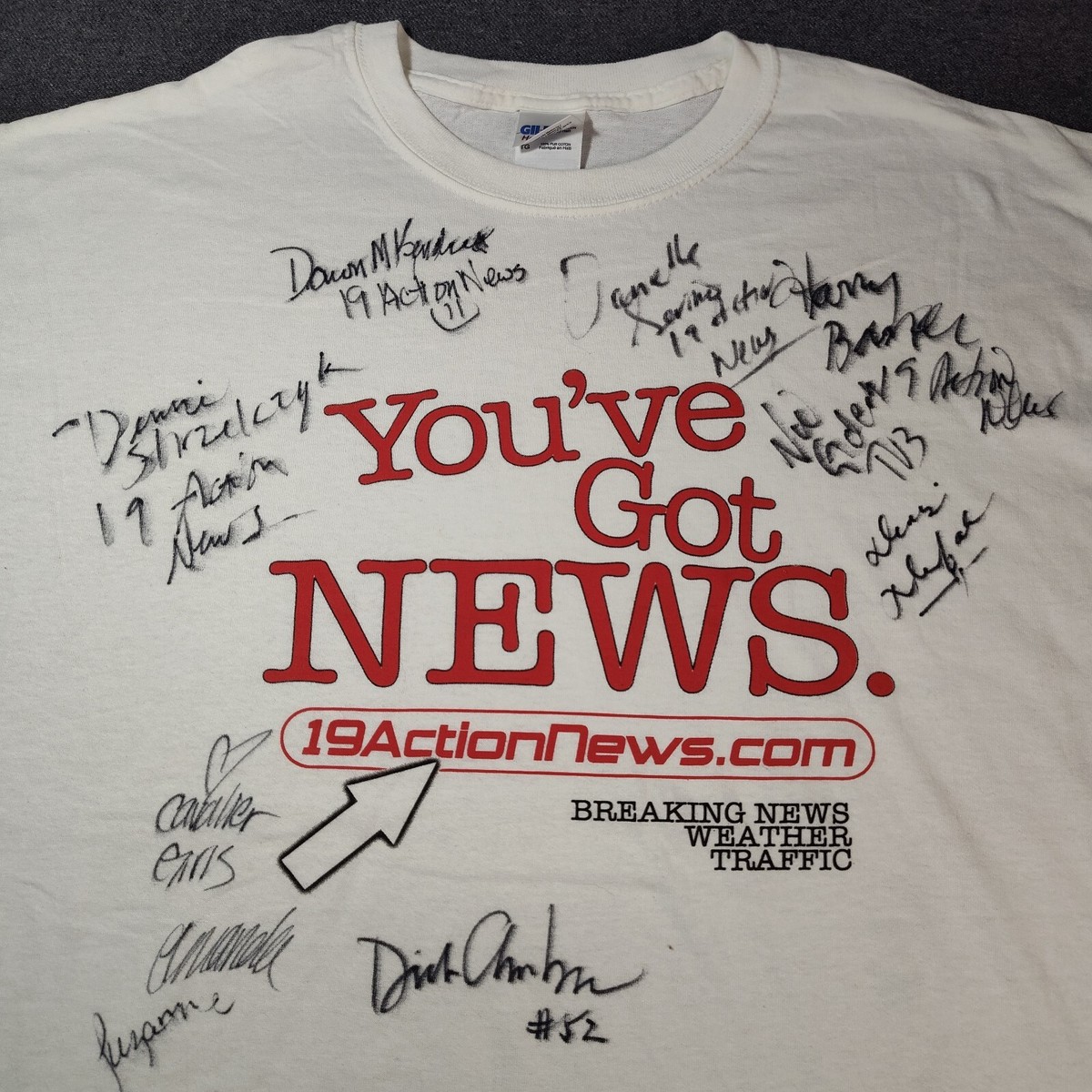 Vtg 19 Action News Cleveland Signed T Shirt | eBay