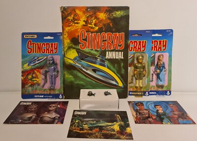 STINGRAY: TERROR FISH & STINGRAY PINS, TROY TEMPEST, TITAN, MARINA, POSTKARTEN +