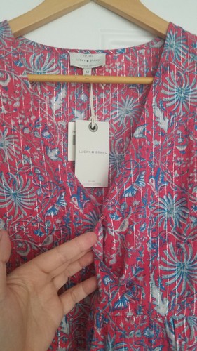 Women's Lucky Brand Cotton Colorful Floral Lightweight Loose Fit Flowy Blouse M - Bild 3 von 12