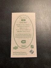 Bvv 2011/12 upper deck Parkhurst champions mini green back￼ #30 Steve shut￼t