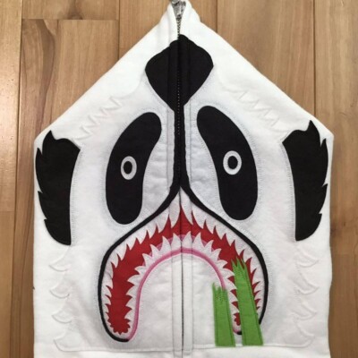 Glow in the dark BAPE city camo panda full zip hoodie White A