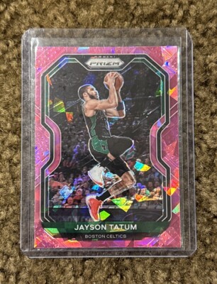 2020-21 Panini Prizm Jason Tatum No. 119 Pink Cracked Ice 2020-21