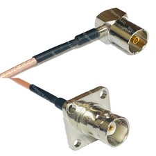 RG316 DVB Pal Female Angle to BNC Flange Female RF Cable Rapid-SHIP LOT
