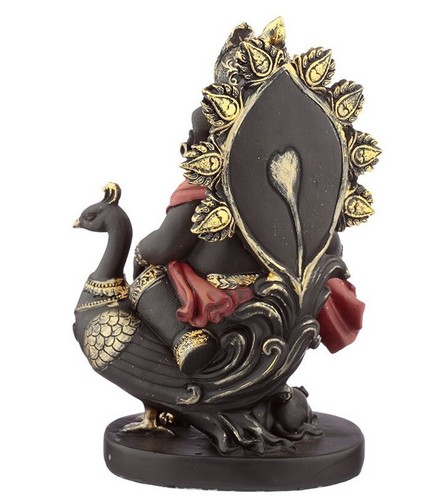 Ganesha + pavo real hinduismo Buda India budismo ganescha figura 21 cm Feng Shui - Imagen 4 de 4