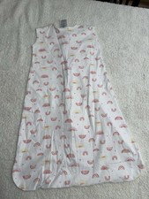 Halo Baby Cotton Sleep Sack Size Medium 6-12 Months Pink Rainbows