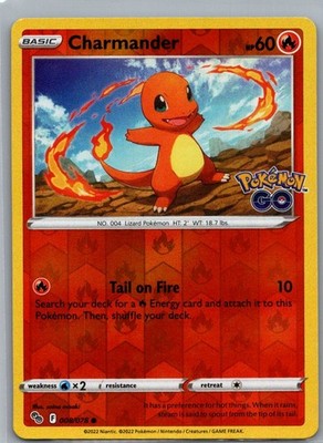 Charmander 008/078 Reverse Holo Pokemon GO LP-NM