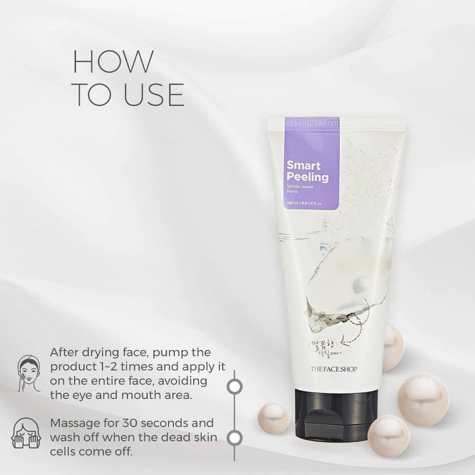 The Face Shop Smart Peeling White Jewel Gentle Exfoliator Face Scrub - 120ml - Image 4 of 4
